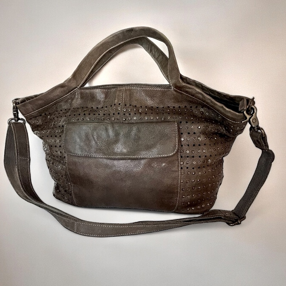 Latico Slouchy Sudded Leather Shoulder/Crossbody Bag